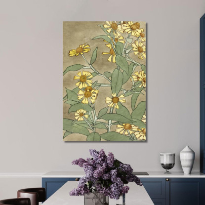 Margherite Con Centro Arancione E Petali Gialli Hannah Borger Overbeck hbo7 quadro stampato su tela