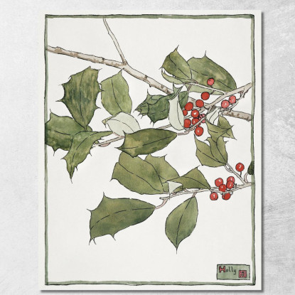 Agrifoglio Hannah Borger Overbeck hbo9 quadro stampato su tela