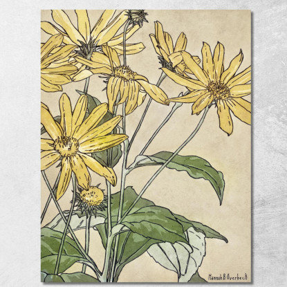 Girasoli Hannah Borger Overbeck hbo17 quadro stampato su tela