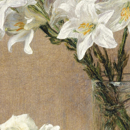 Rose E Gigli Henri Fantin-Latou hfl12 quadro stampato su tela