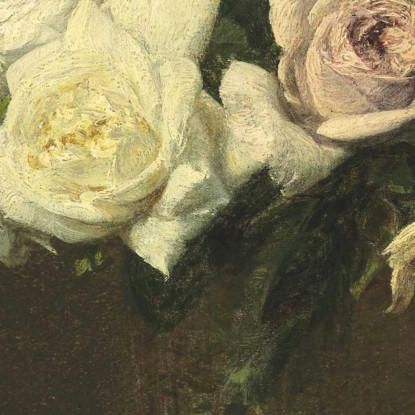 Rose Henri Fantin-Latou hfl16 quadro stampato su tela