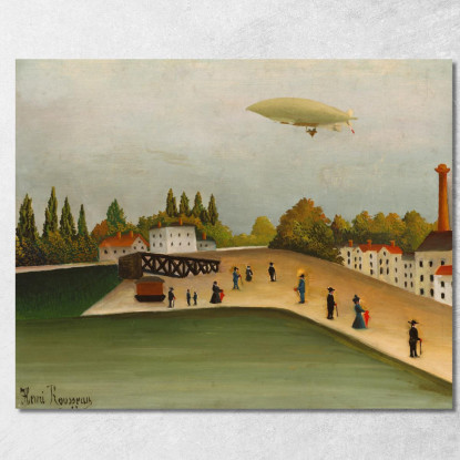 Quai D'Ivry Henri Rousseau hrs22 quadro stampato su tela