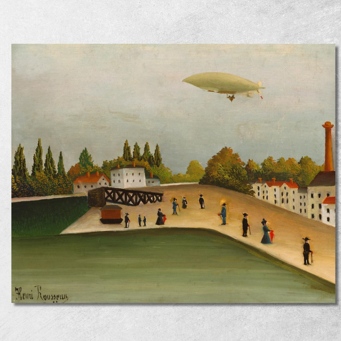 Quai D'Ivry Henri Rousseau hrs22 quadro stampato su tela