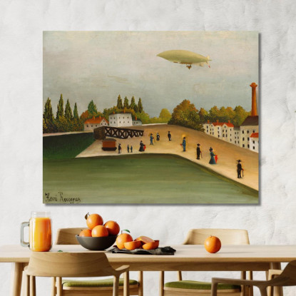 Quai D'Ivry Henri Rousseau hrs22 quadro stampato su tela