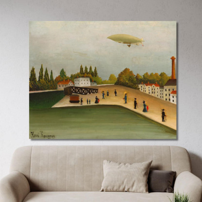 Quai D'Ivry Henri Rousseau hrs22 quadro stampato su tela