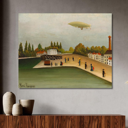 Quai D'Ivry Henri Rousseau hrs22 quadro stampato su tela
