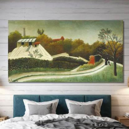 Segheria Alla Periferia Di Parigi Henri Rousseau hrs25 quadro stampato su tela