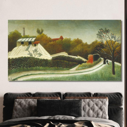 Segheria Alla Periferia Di Parigi Henri Rousseau hrs25 quadro stampato su tela