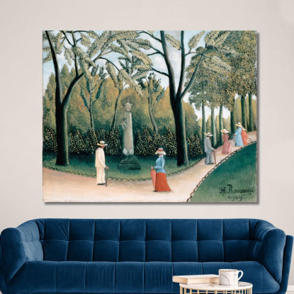 Il Monumento A Chopin Nei Giardini Del Lussemburgo Henri Rousseau hrs34 quadro stampato su tela
