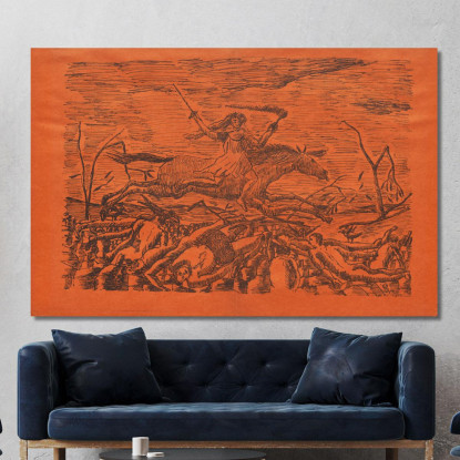 La Guerra Henri Rousseau hrs39 quadro stampato su tela