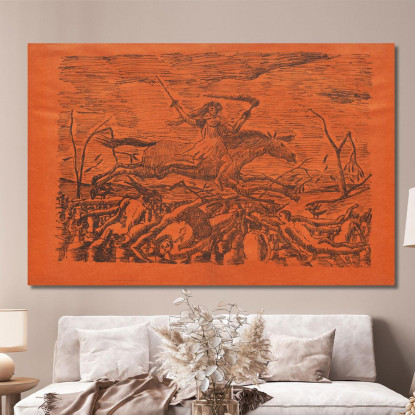 La Guerra Henri Rousseau hrs39 quadro stampato su tela