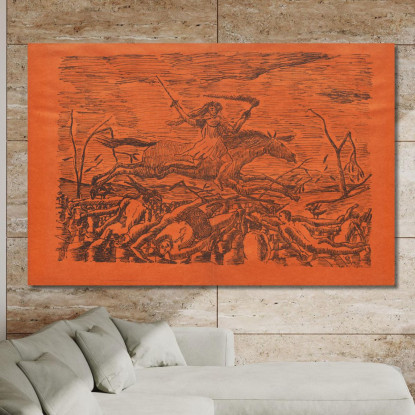 La Guerra Henri Rousseau hrs39 quadro stampato su tela