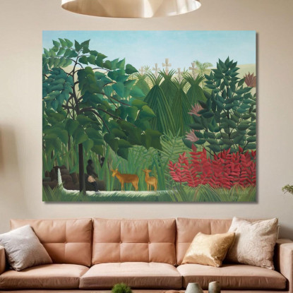La Cascata Henri Rousseau hrs40 quadro stampato su tela