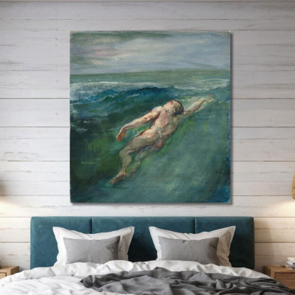 Nuotatore John La Farge jlf30 quadro stampato su tela