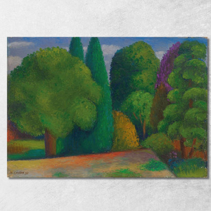 Paesaggio Fila Di Alberi Mark Gertler mgr10 quadro stampato su tela