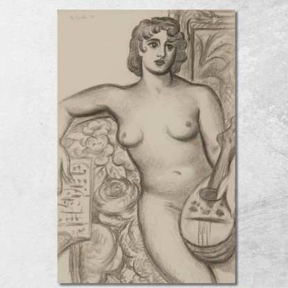 Nudo Seduto Mark Gertler mgr22 quadro stampato su tela