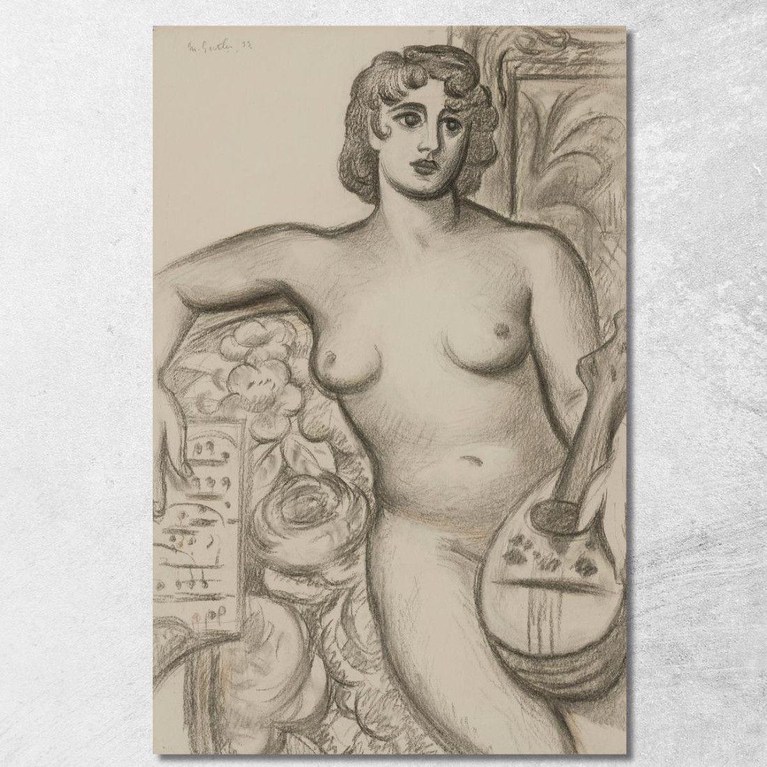 Nudo Seduto Mark Gertler mgr22 quadro stampato su tela