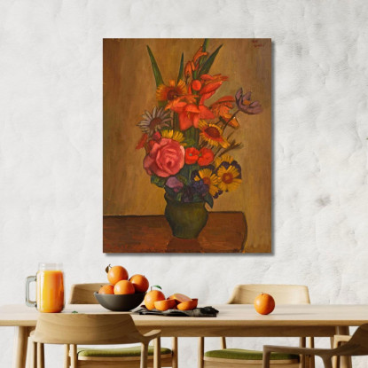 Natura Morta Vaso Con Fiori Mark Gertler mgr27 quadro stampato su tela