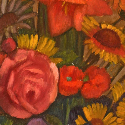 Natura Morta Vaso Con Fiori Mark Gertler mgr27 quadro stampato su tela
