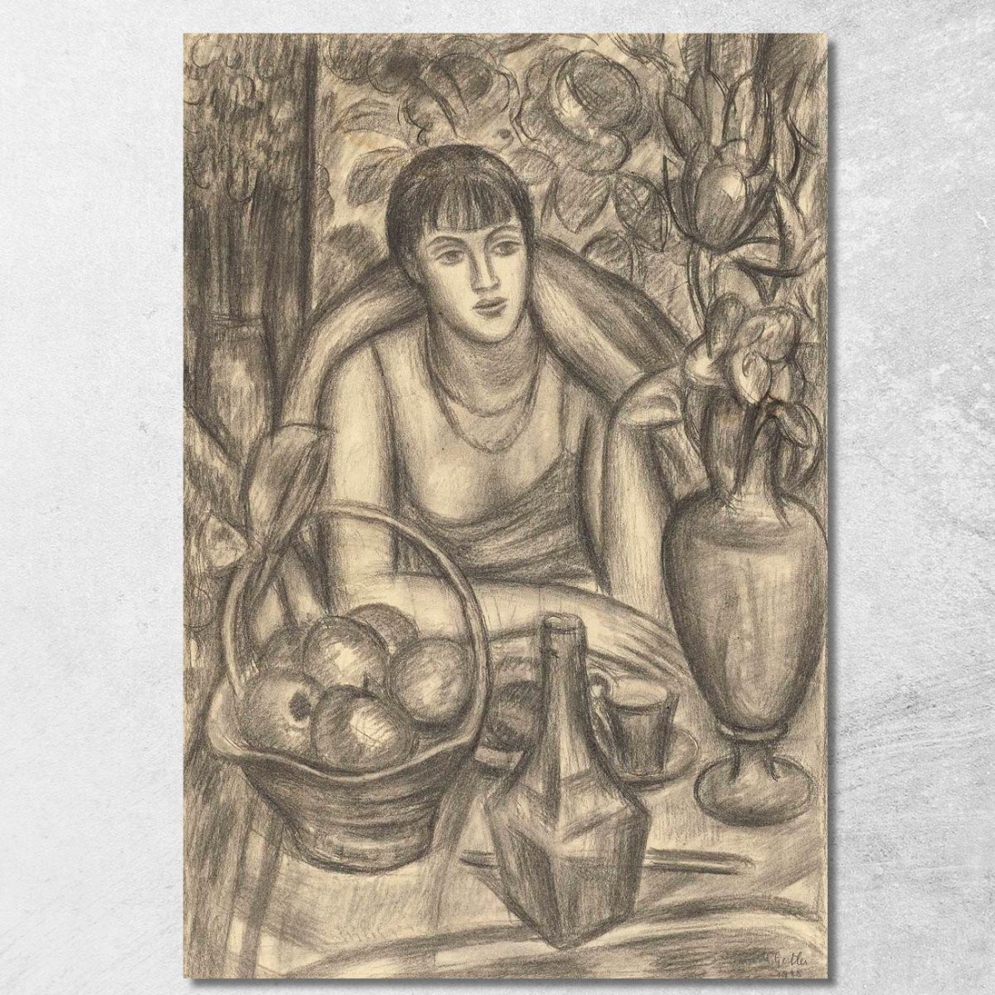 Studio Di Cena Per Il Ritratto Di Natalie Denny Mark Gertler mgr29 quadro stampato su tela