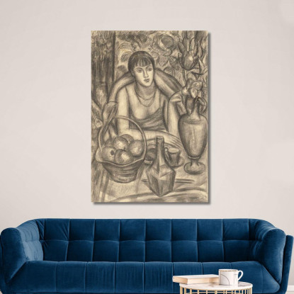 Studio Di Cena Per Il Ritratto Di Natalie Denny Mark Gertler mgr29 quadro stampato su tela