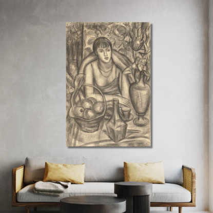 Studio Di Cena Per Il Ritratto Di Natalie Denny Mark Gertler mgr29 quadro stampato su tela