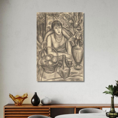 Studio Di Cena Per Il Ritratto Di Natalie Denny Mark Gertler mgr29 quadro stampato su tela