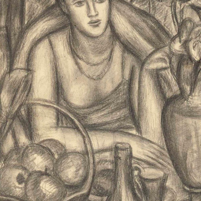 Studio Di Cena Per Il Ritratto Di Natalie Denny Mark Gertler mgr29 quadro stampato su tela