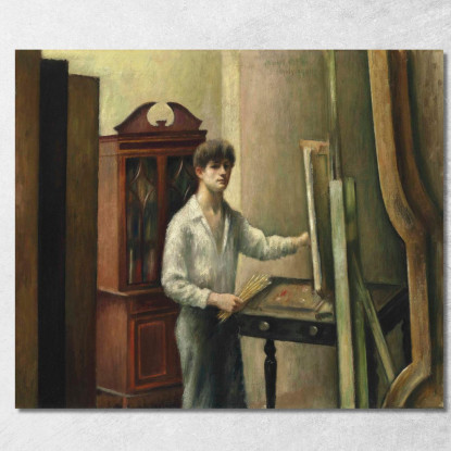 L'Artista Nel Suo Studio Mark Gertler mgr31 quadro stampato su tela