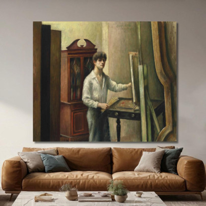 L'Artista Nel Suo Studio Mark Gertler mgr31 quadro stampato su tela