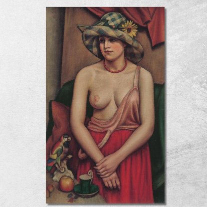 Il Cappello Di Paglia Mark Gertler mgr34 quadro stampato su tela