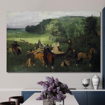 Sull'Ippodromo Edgar Degas edg219 quadro stampato su tela