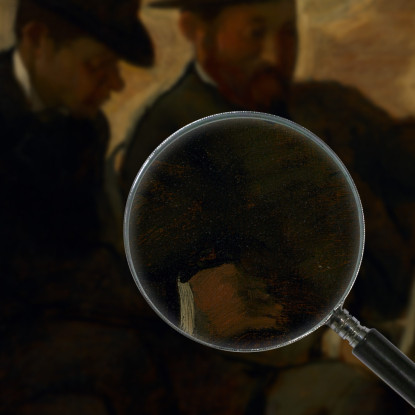 Paul Lafond E Alphonse Cherfils Esaminano Un Dipinto Edgar Degas edg221 quadro stampato su tela