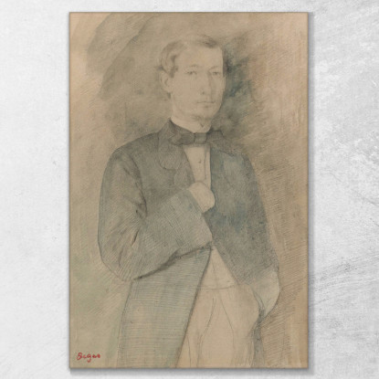 Ritratto D'Uomo (Adelchi Morbilli) Edgar Degas edg226 quadro stampato su tela
