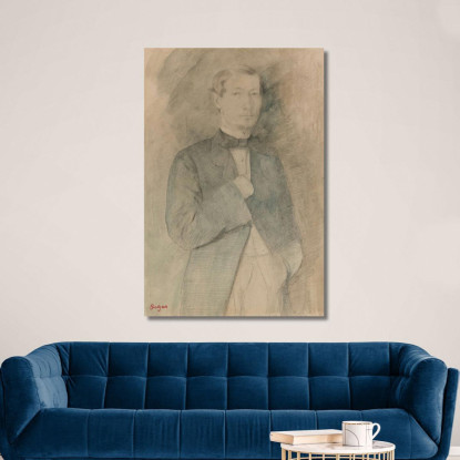 Ritratto D'Uomo (Adelchi Morbilli) Edgar Degas edg226 quadro stampato su tela