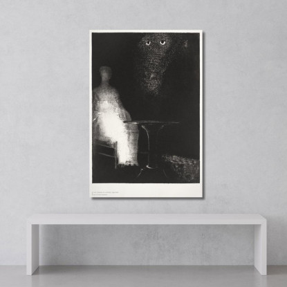 Sotto Ho Visto I Contorni Vaporosi Di Un Essere Umano Odilon Redon ord9 quadro stampato su tela