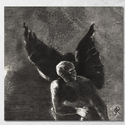 Gloria E Lode A Te Satana Nelle Altezze Del Cielo Dove Hai Regnato E Nelle Profondità Odilon Redon ord25 quadro stampato su tel