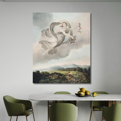 Flora Dispensa I Suoi Favori Sulla Terra Dal Tempio Di Flora Robert John Thornton rjt6 quadro stampato su tela