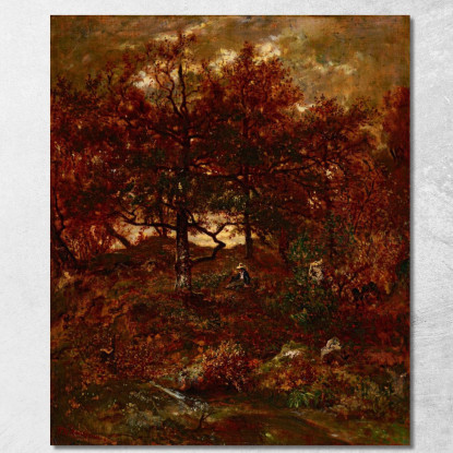 Autunno A St. Jean De Paris Foresta Di Fontainebleau Théodore Rousseau trs8 quadro stampato su tela
