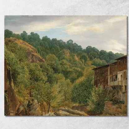 Paesaggio Dell'Alvernia 2 Théodore Rousseau trs28 quadro stampato su tela