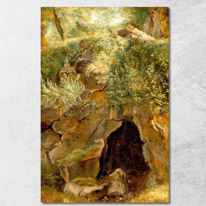 La Grotta Théodore Rousseau trs35 quadro stampato su tela