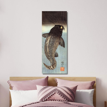 Carpa Nera Utagawa Kuniyoshi ukn4 quadro stampato su tela