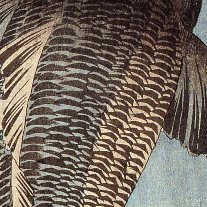 Carpa Nera Utagawa Kuniyoshi ukn4 quadro stampato su tela