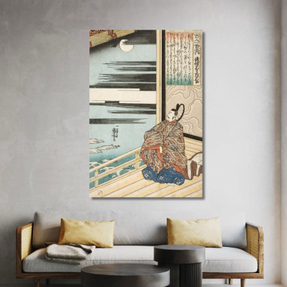 Gotoku Daiji No Sadaijin Utagawa Kuniyoshi ukn13 quadro stampato su tela