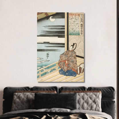 Gotoku Daiji No Sadaijin Utagawa Kuniyoshi ukn13 quadro stampato su tela