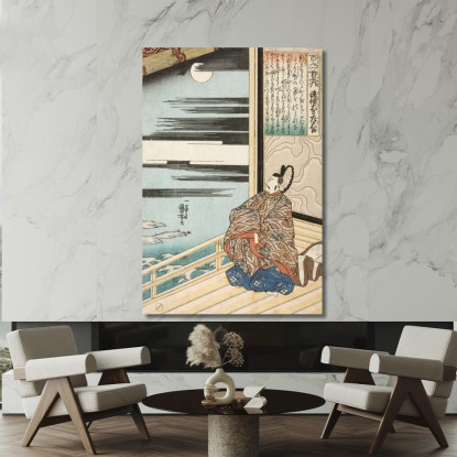 Gotoku Daiji No Sadaijin Utagawa Kuniyoshi ukn13 quadro stampato su tela