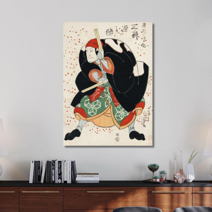 Mimasu Gennosuke No Namiwa No Jirosaku Utagawa Kuniyoshi ukn22 quadro stampato su tela