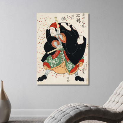 Mimasu Gennosuke No Namiwa No Jirosaku Utagawa Kuniyoshi ukn22 quadro stampato su tela