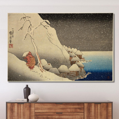 Nichiren Sulle Montagne Di Tsukahara Utagawa Kuniyoshi ukn26 quadro stampato su tela