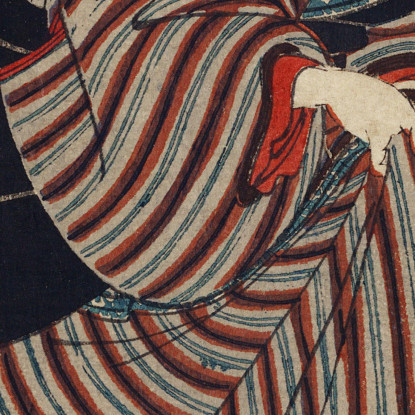 Sanbashi No Onna Utagawa Kuniyoshi ukn37 quadro stampato su tela